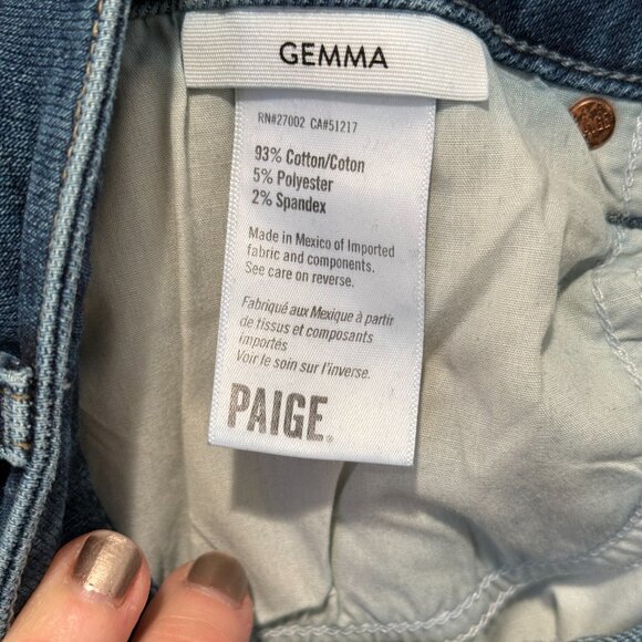 Paige Gemma High Rise Slim Jeans in Sketchbook Size 31 - Picture 5 of 8